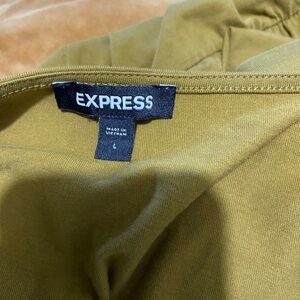 Express Olive Backless Dress